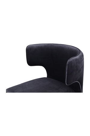 Modern European furniture - Black Upholstered Dining Chair - www.oroa.com