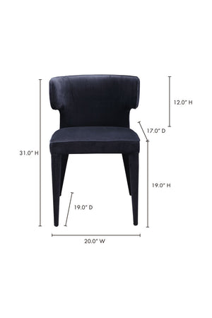 Modern European furniture - Black Upholstered Dining Chair - www.oroa.com