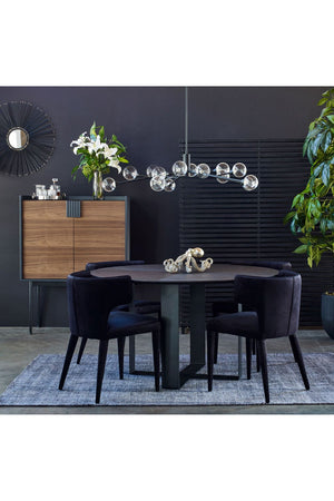 Modern European furniture - Black Upholstered Dining Chair - www.oroa.com