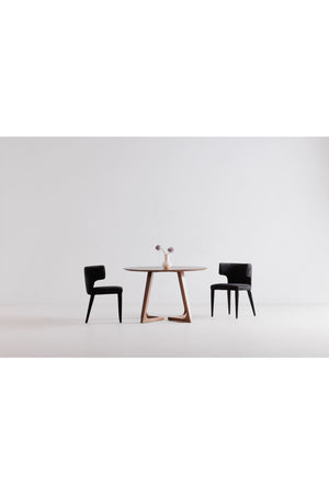 Modern European furniture - Black Upholstered Dining Chair - www.oroa.com
