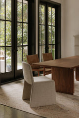 Modern European furniture - Beige Monolithic Dining Chair - www.oroa.com