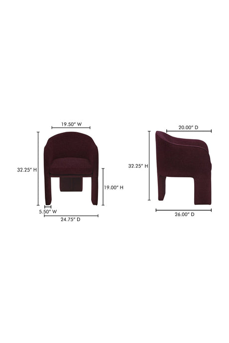 Modern European furniture - Violet 3-Legged Dining Chair - www.oroa.com