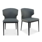 Modern European furniture - Vegan Leather Dining Chair Set (2) - www.oroa.com