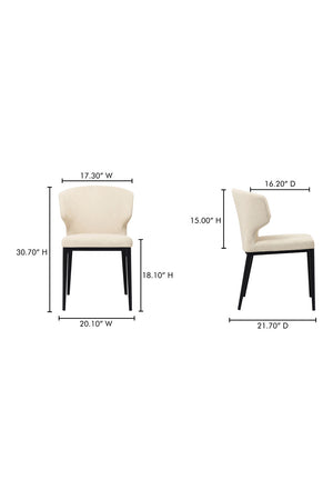 Art Deco Dining Chairs (2) | Novi Living Delaney