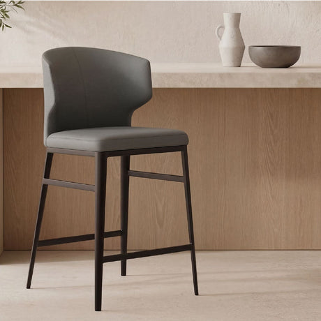 Modern European furniture - Vegan Leather Counter Stool - www.oroa.com