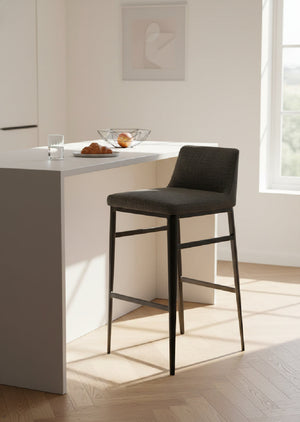 Modern European furniture - Low‑Back Fabric Bar Stool - www.oroa.com