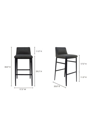 Modern European furniture - Low‑Back Fabric Bar Stool - www.oroa.com