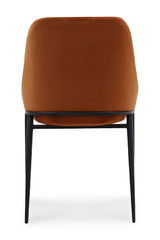 Modern European furniture - Orange Velvet Dining Chairs (2) - www.oroa.com