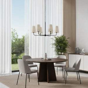 Linen Shade 6-Light Chandelier | Novi Living Mathis | Oroa.com