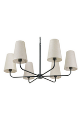 Modern European furniture - Linen Shade 6-Light Chandelier - www.oroa.com