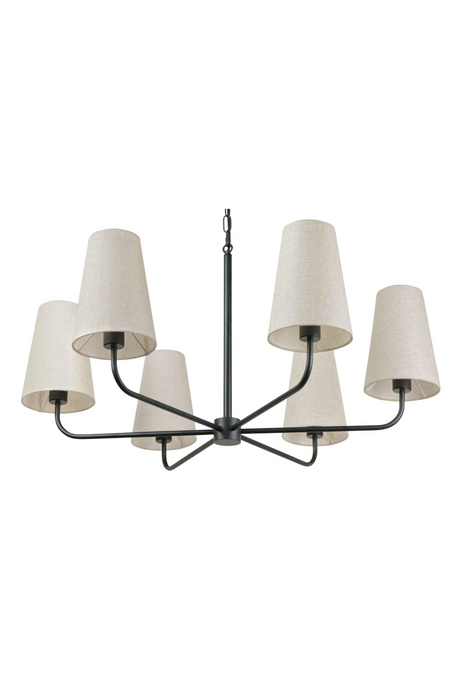 Modern European furniture - Linen Shade 6-Light Chandelier - www.oroa.com