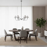 Modern European furniture - Blackened Bronze 6-Light Chandelier - www.oroa.com