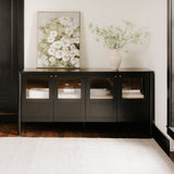 Modern European furniture - Solid Pine 4-Door Sideboard - www.oroa.com
