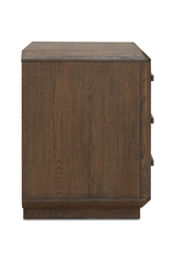 Modern European furniture - Brown Oak 3-Drawer Nightstand - www.oroa.com