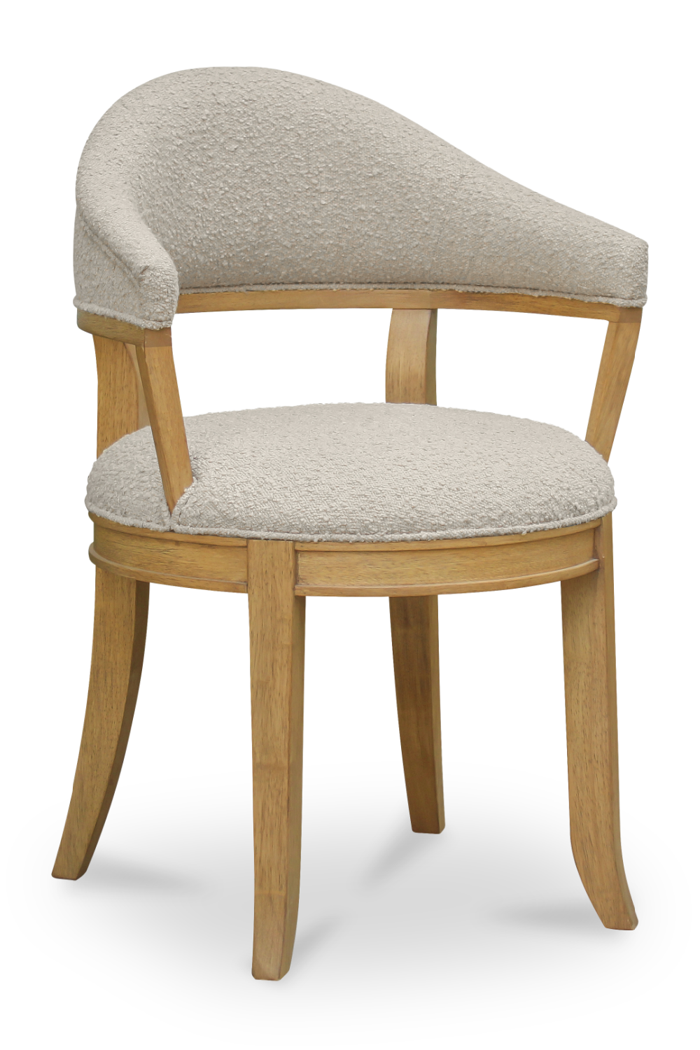 Wire-brushed Rubberwood Dining Chair | Novi Living Carlos | Oroa.com