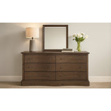 Modern European furniture - Solid Oak Curved 6-Drawer Dresser - www.oroa.com