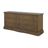 Modern European furniture - Solid Oak Curved 6-Drawer Dresser - www.oroa.com