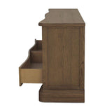 Modern European furniture - Solid Oak Curved 6-Drawer Dresser - www.oroa.com
