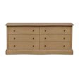 Modern European furniture - Solid Oak Curved 6-Drawer Dresser - www.oroa.com