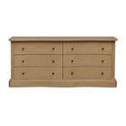 Modern European furniture - Solid Oak Curved 6-Drawer Dresser - www.oroa.com