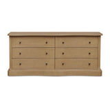 Modern European furniture - Solid Oak Curved 6-Drawer Dresser - www.oroa.com