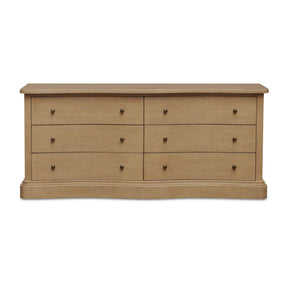 Modern European furniture - Solid Oak Curved 6-Drawer Dresser - www.oroa.com