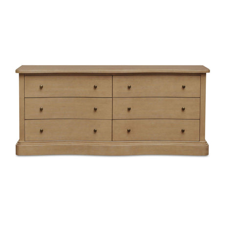 Modern European furniture - Solid Oak Curved 6-Drawer Dresser - www.oroa.com