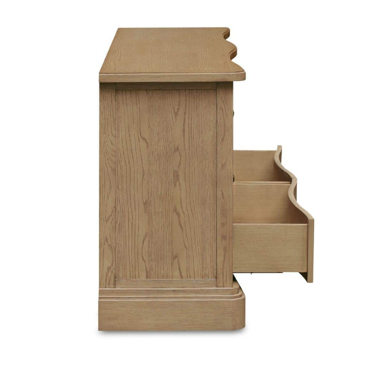 Modern European furniture - Solid Oak Curved 6-Drawer Dresser - www.oroa.com