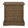 Modern European furniture - Solid Oak Curved 3-Drawer Nightstand - www.oroa.com