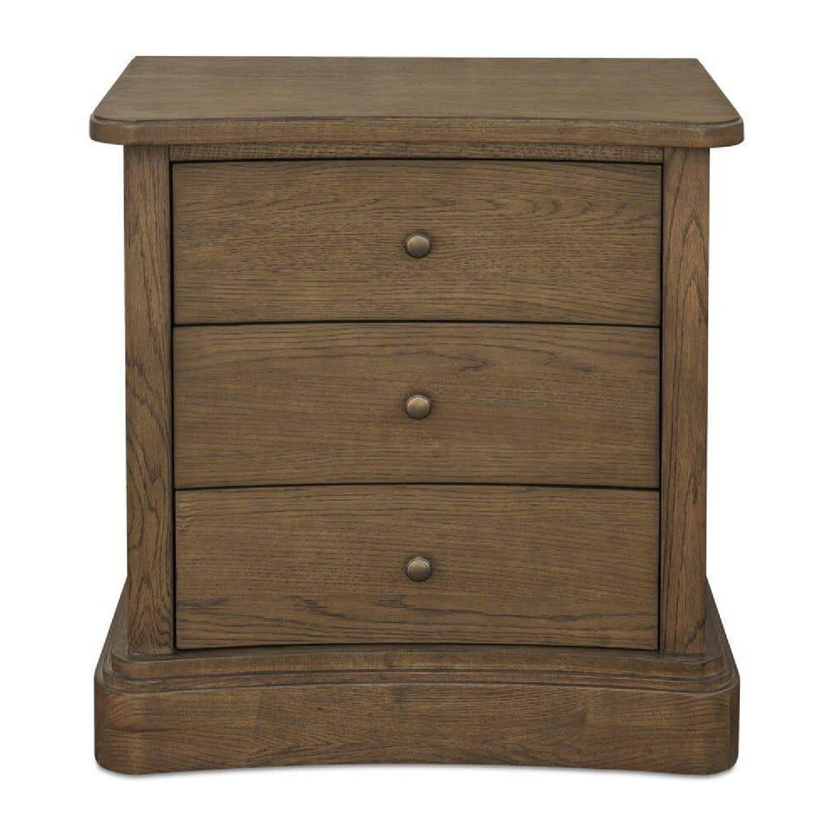 Modern European furniture - Solid Oak Curved 3-Drawer Nightstand - www.oroa.com