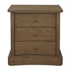Modern European furniture - Solid Oak Curved 3-Drawer Nightstand - www.oroa.com