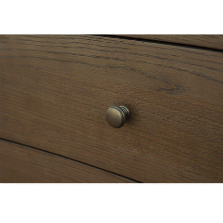Modern European furniture - Solid Oak Curved 3-Drawer Nightstand - www.oroa.com
