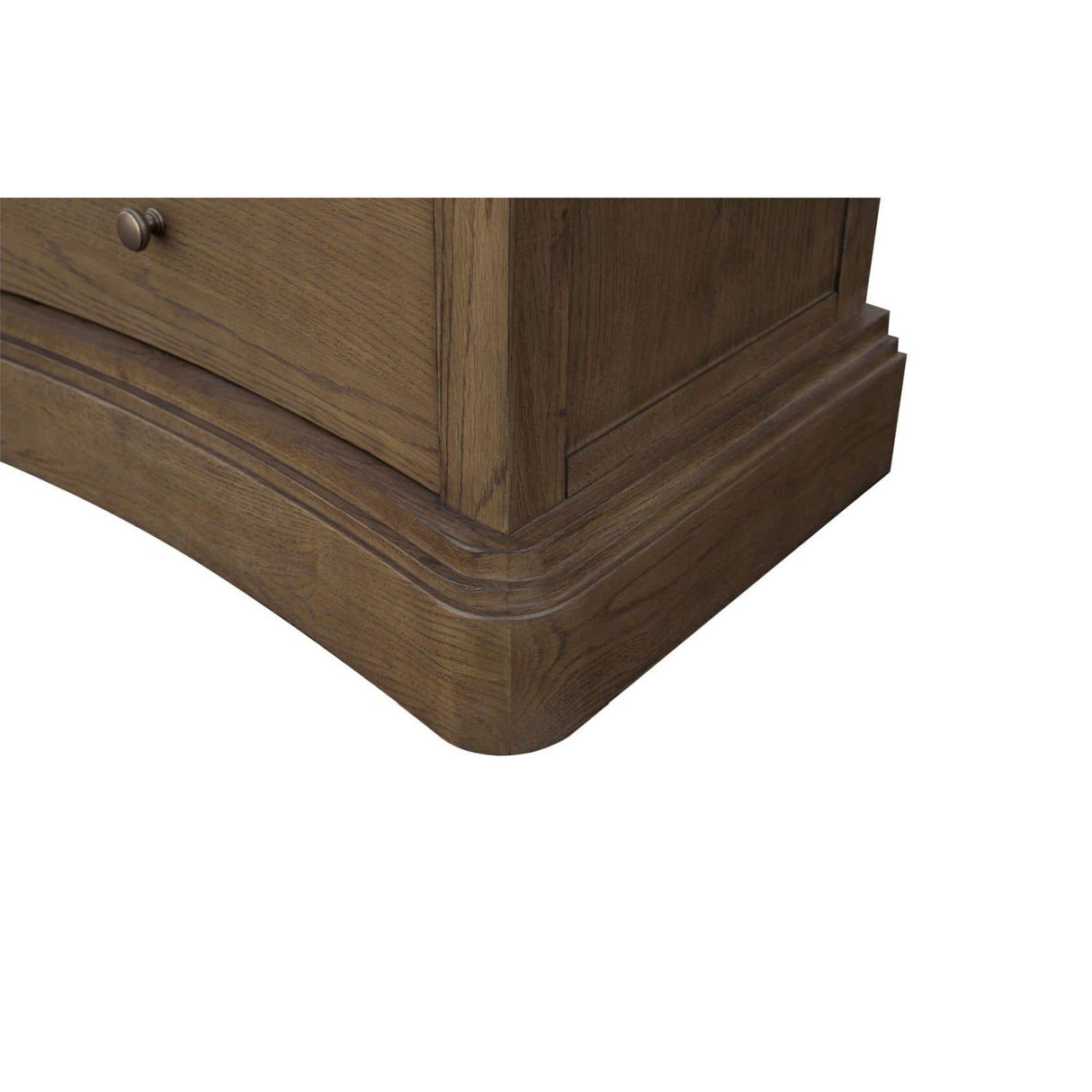 Modern European furniture - Solid Oak Curved 3-Drawer Nightstand - www.oroa.com