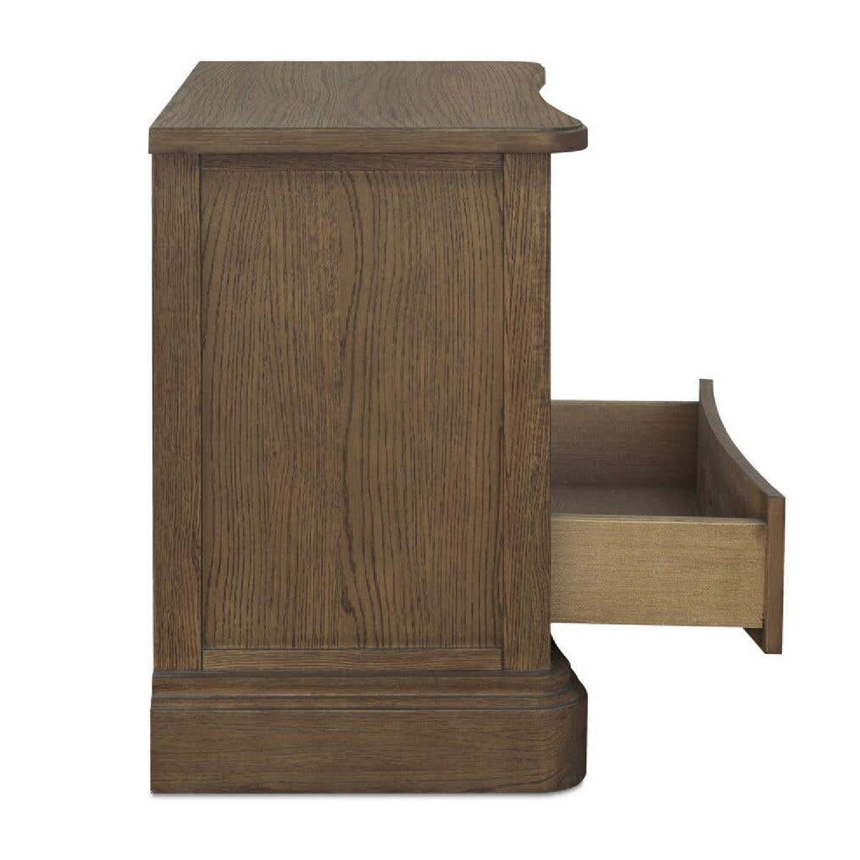 Modern European furniture - Solid Oak Curved 3-Drawer Nightstand - www.oroa.com