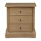 Modern European furniture - Solid Oak Curved 3-Drawer Nightstand - www.oroa.com