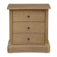 Modern European furniture - Solid Oak Curved 3-Drawer Nightstand - www.oroa.com