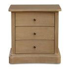 Modern European furniture - Solid Oak Curved 3-Drawer Nightstand - www.oroa.com