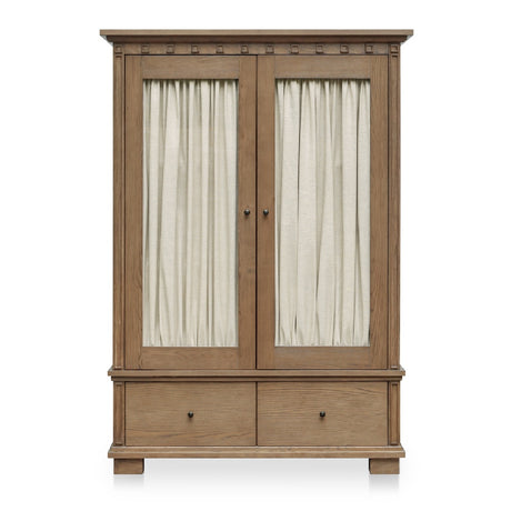 Modern European furniture - Brown Ash 2-Door Tall Cabinet - www.oroa.com