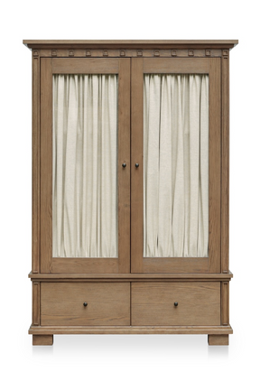 Modern European furniture - Brown Ash 2-Door Tall Cabinet - www.oroa.com