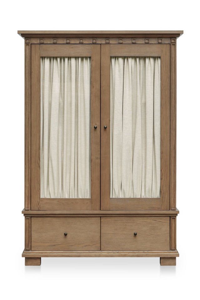 Brown Ash 2-Door Tall Cabinet | Novi Living Lillian | Oroa.com