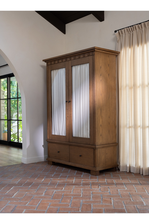 Brown Ash 2-Door Tall Cabinet | Novi Living Lillian | Oroa.com