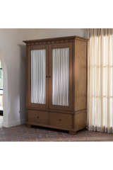 Modern European furniture - Brown Ash 2-Door Tall Cabinet - www.oroa.com
