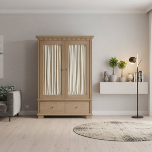 Brown Ash 2-Door Tall Cabinet | Novi Living Lillian | Oroa.com