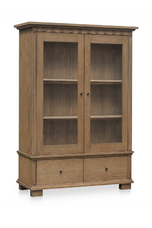 Brown Ash 2-Door Tall Cabinet | Novi Living Lillian | Oroa.com