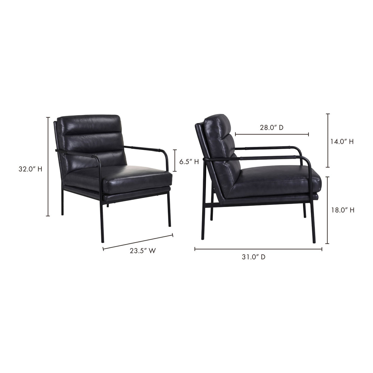 Modern European furniture - Leather Classic Lounge Armchair - www.oroa.com