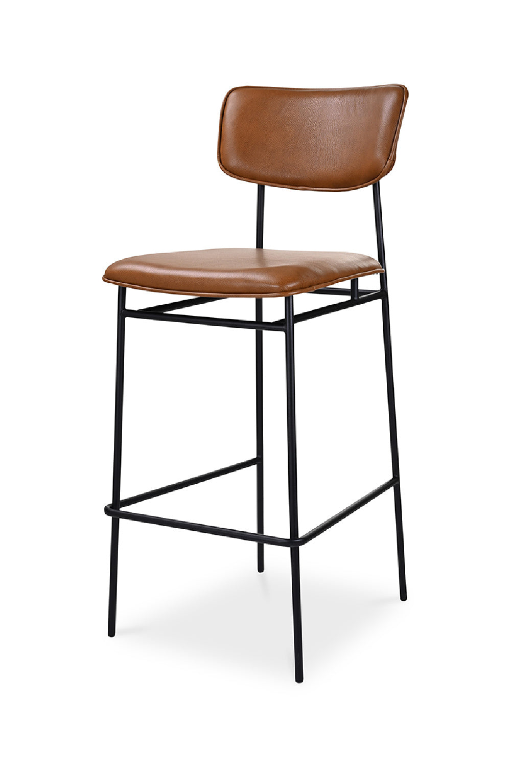 Modern European furniture - Brown Leather Bar Stool - www.oroa.com
