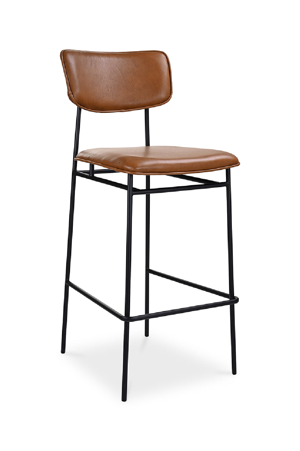 Modern European furniture - Brown Leather Bar Stool - www.oroa.com