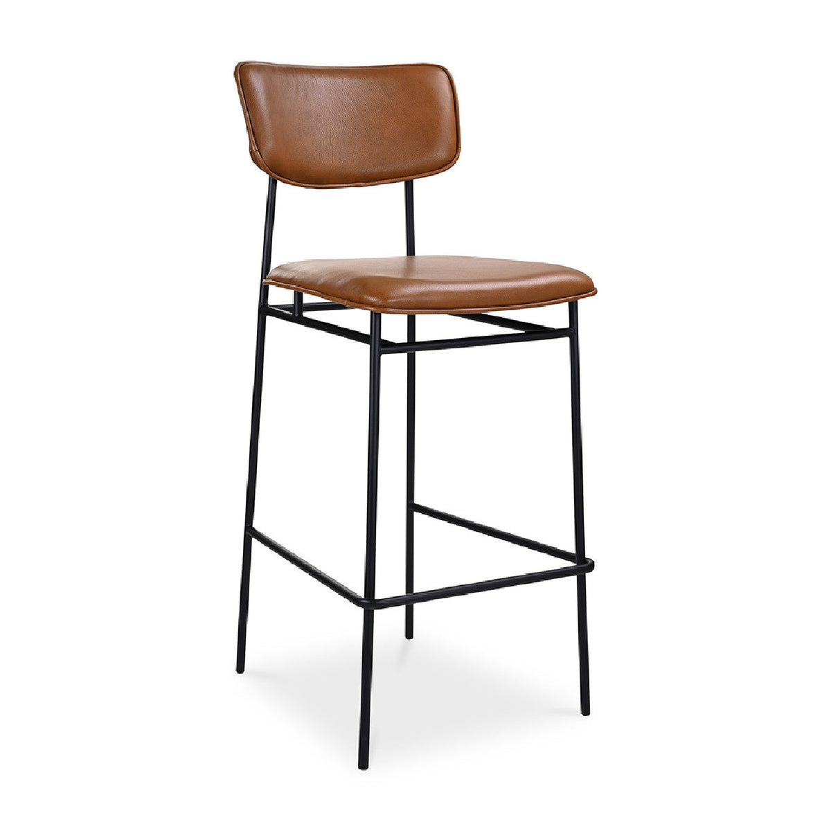 Brown Leather Bar Stool | Novi Living Sailor