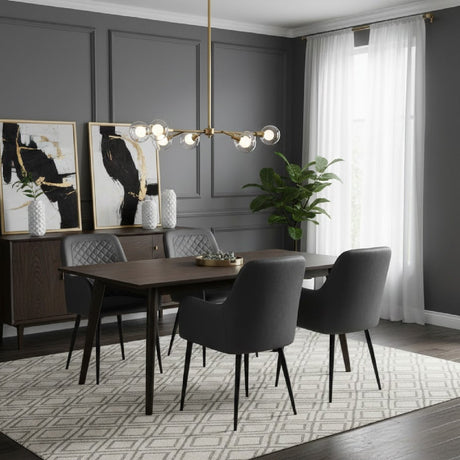 Modern European furniture - Tufted Vegan Leather Dining Chairs (2) - www.oroa.com