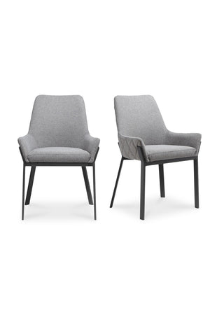Modern European furniture - Quilted Upholstered Dining Chairs (2) - www.oroa.com